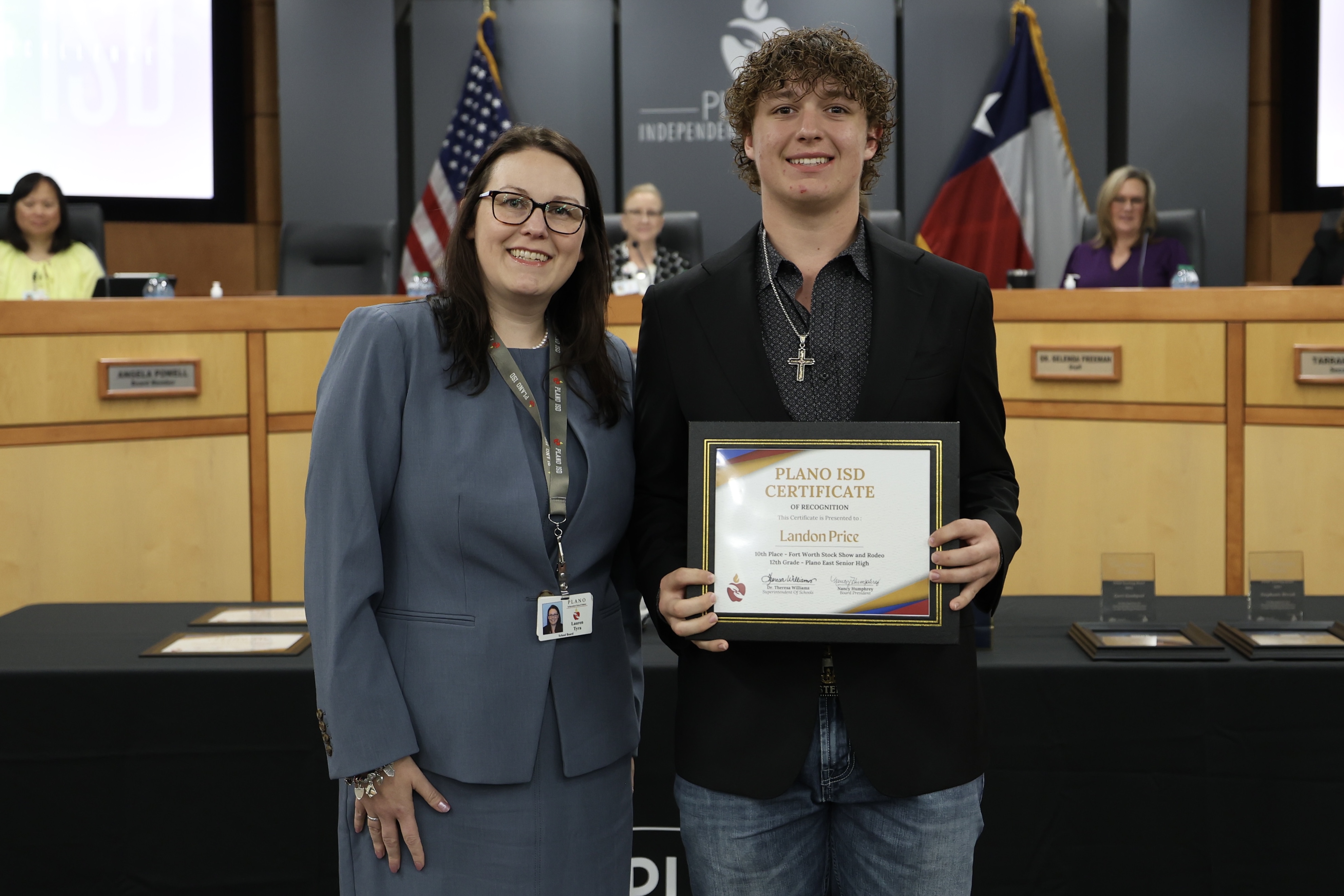 Landon Price with Dr. Lauren Tyra